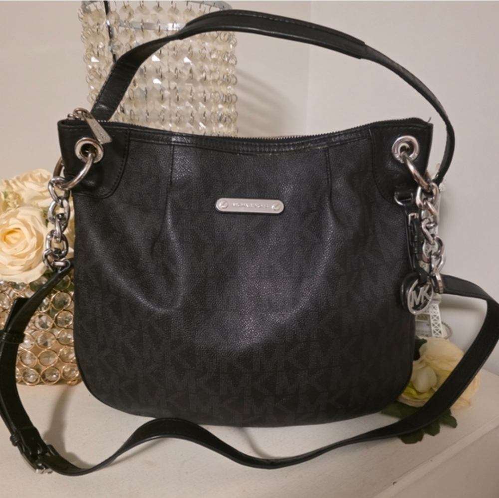 Michael Kors Black Monogram Shoulder Bag